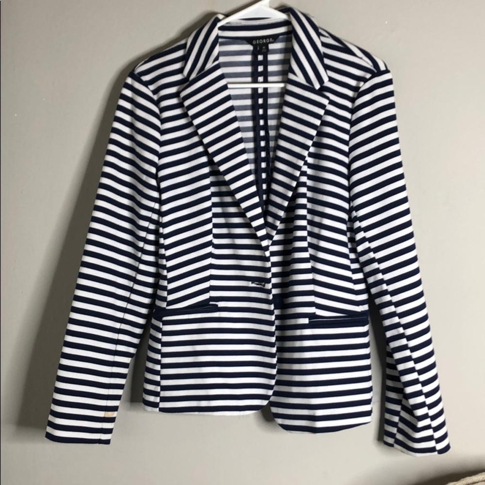 Suit blue stripes